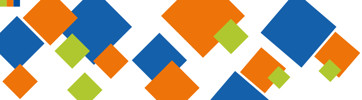 Grafisches Element in MigraNet-Farben – Gestaltung im Corporate Design von MigraNet Plus