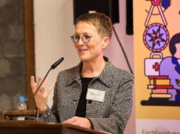 Martha Doll (Leitung Abt. Migration, Integration, Teilhabe) bei Ihrem Grußwort